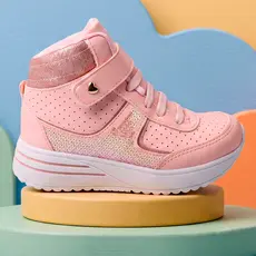 Tenis Infantil Feminino Botinha Sapatenis Menina Rosa