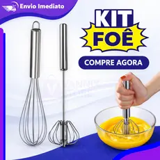Batedor mix Foê Fouet Inox Premium Profissional Alta Resistência manual