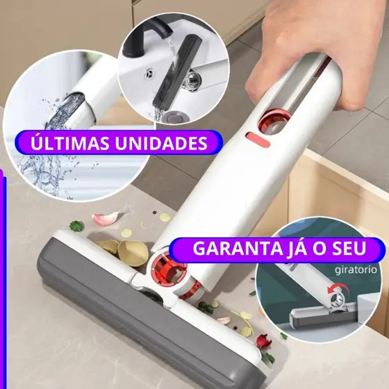 Rodinho De Pia Cozinha Rodo Mini Mop Mágico Limpa e Seca – Retrátil e Pendurável