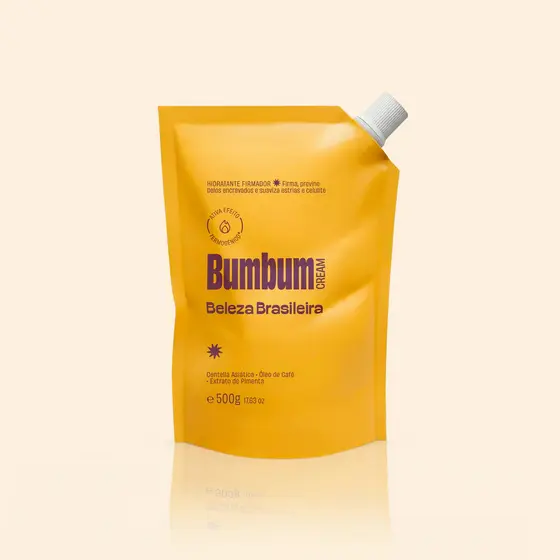 Bumbum Cream Refil 500g Creme Firmador Anticelulite Estrias Termogênico Beleza Brasileira