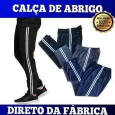 Calça Esportiva  - Agasalho - Abrigo - Adulto e Plus Size