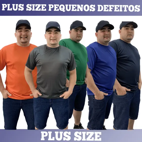 Camiseta Plus Size Dry Fit Com Pequenos Defeitos - Casual Treino Academia Esporte Exercícios Corrida