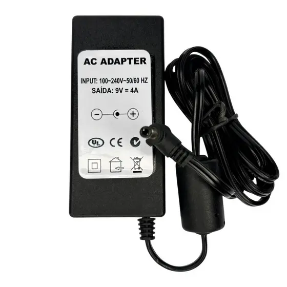 Fonte Chaveada 9v 4a Bivolt Automático Plug P4 Vfe0904