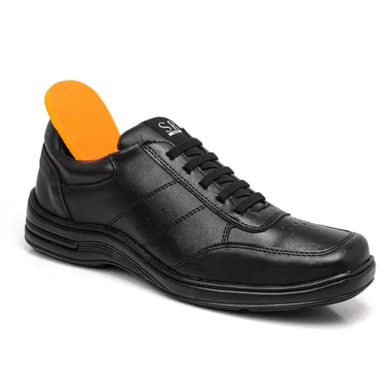 Sapato Masculino Casual Calce Fácil Elastico Ortopédico Palmilha Macia Anatomio Leve e Confortável