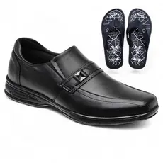 Sapato Ortopédico Social Masculino Confortável e Chinelo Sandália Masculino Borracha Antiderrapante