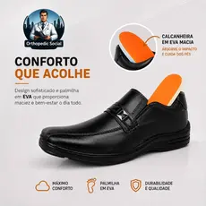 Sapato Social Masculino Linha Confort Super Macio Palmilha EVA Entrega Imediata Preço de Fábrica