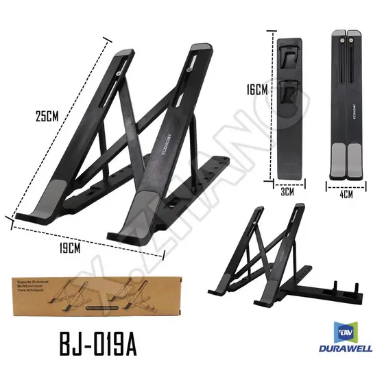 Suporte Vertical Notebook e Celular de Mesa Portátil Dobrável Inclinável 6 Modos de Ajuste