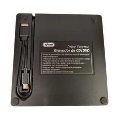 Gravador e Leitor de CD e Dvd 2 Plug Tipo c e Usb 3.0 para Notebook Pc 5 Gbps Usb Plug Play