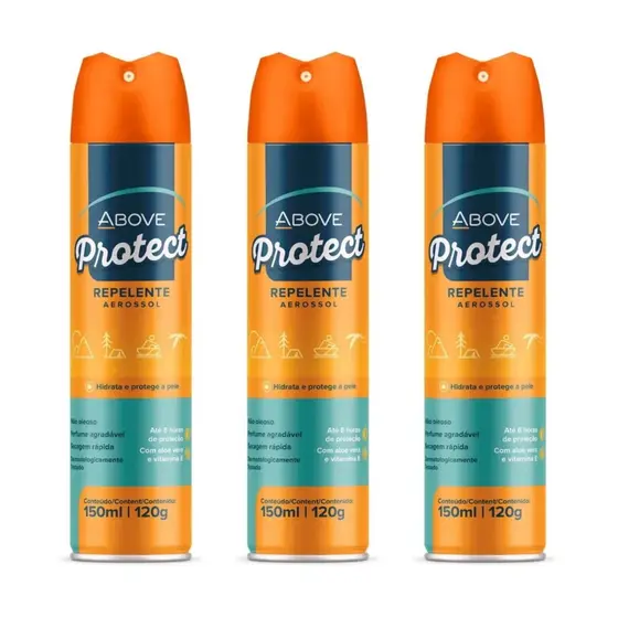 Repelente Spray Above Protect com 3 Unidades 150ml cada