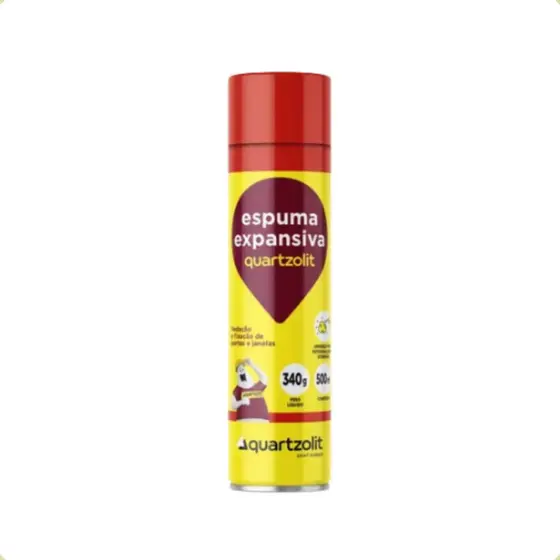 Espuma Expansiva Poliuretano 500ml/340g Quartzolit