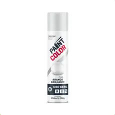 Tinta Spray Uso Geral Preto Fosco Branco Preto Brilhante Paint Color 350ml