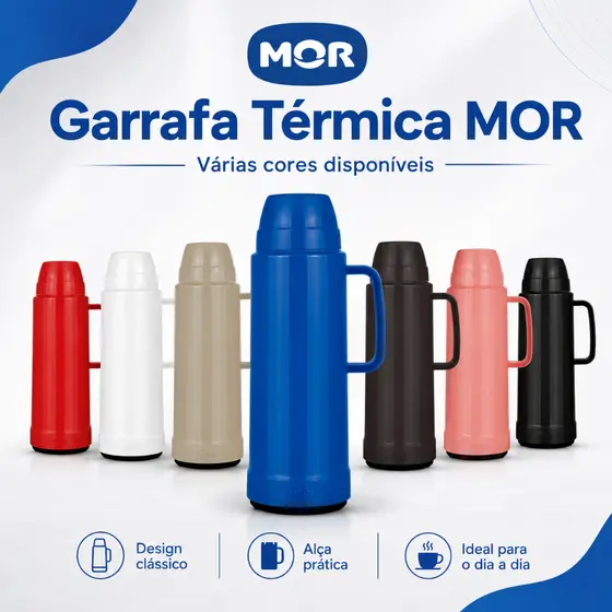 Garrafa Térmica Resistente Para Isolamento Térmico Para Café Chá 1 Litro Mor Cores