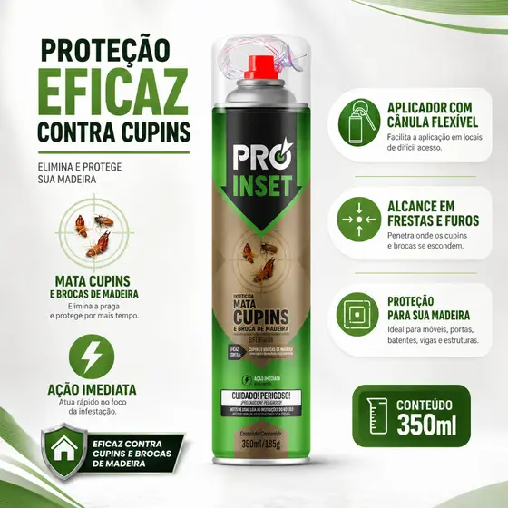 Mata Cupim Domline  Pró Inset Rápido Mata Tudo Sem Cheiro Forte 400ml