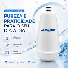 Refil Recarga Pra Torneira Bica Filtro Colors E05 Branco Acquabios