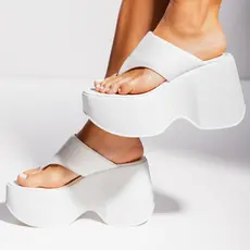 Sandália Tamanco Plataforma Anabela Salto Alto Madu Feminina Elegante Not-me shoes