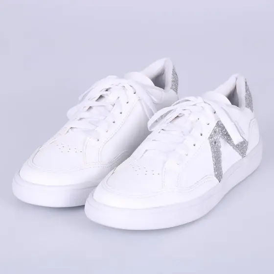 Tênis Feminino Casual Glitter Brilho com Cadarço Confortável Kendra Notme