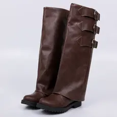 Bota Coturno Feminino Tratorado Cano Longo com Fivela Oslo Not-me