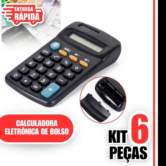 6/2 Calculadora Portátil P/ Escola e Faculdades e Escritório Escolar
