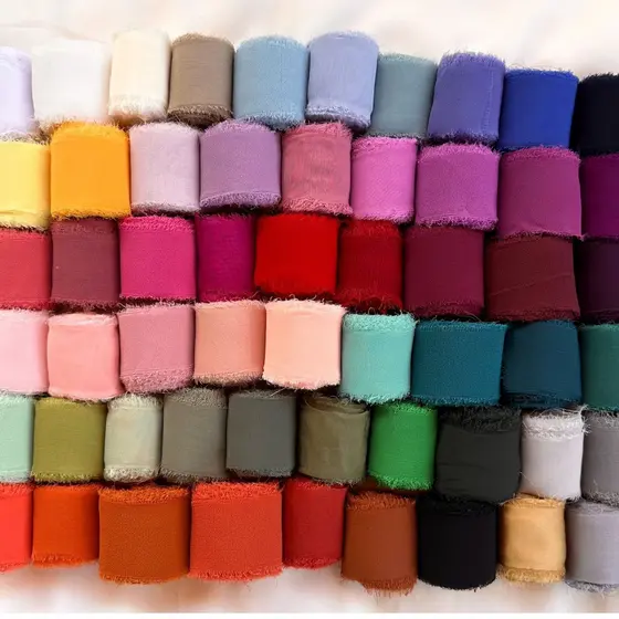 Fita artesanal 5m Rústica Chiffon Convite Lembrança Enfeite Decoração Casamento Romântico
