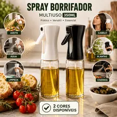Spray Pulverizador Azeite 350ml Vidro Multiuso Borrifador Óleo Vinagre Água Air Fryer Cozinha Limpeza Plantas