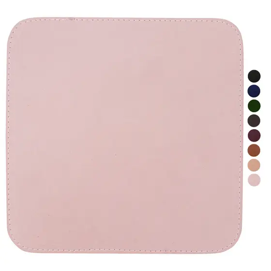 MousePad Couro Costurado Liso Antiderrapante Impermeável
