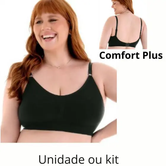 Sutiã Comfort Plus Size Zee Rucci Sem Bojo Sem Aro Sem Costura Báscio