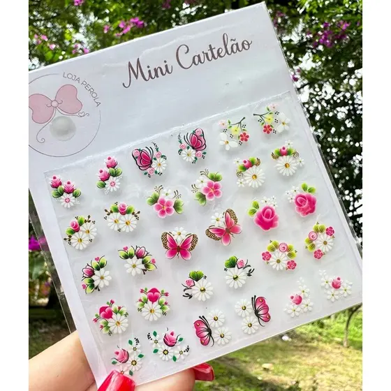 MINI CARTELÃO adesivos para unhas com 30 UNIDADES