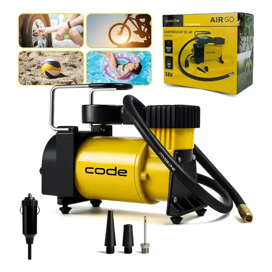 Mini Compressor de Ar Portatil 12V Code