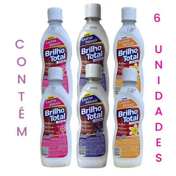 Kit 6 Lustra Moveis 2 lavanda 2 Jasmim 2 Floral Fuzetto Casa 200ml