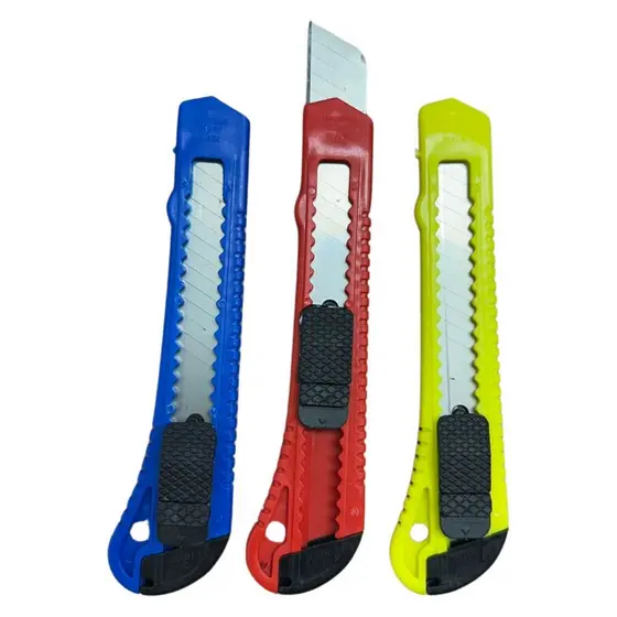Estilete Tradicional 15cm Lâmina 18mm Metal para Cortar - Profissional Gadan Novo