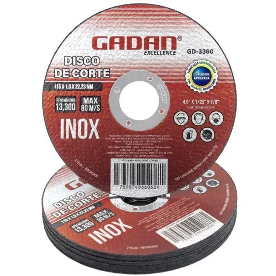 DISCO DE CORTE METAL 4.1/2 - GADAN Novo