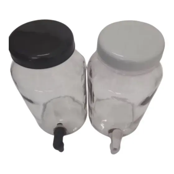 1-suqueira de vidro 3litros com tampa e torneira plastica