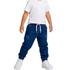 Calça Jeans Infantil Jogger Menino com Elástico e Regulador na Cintura