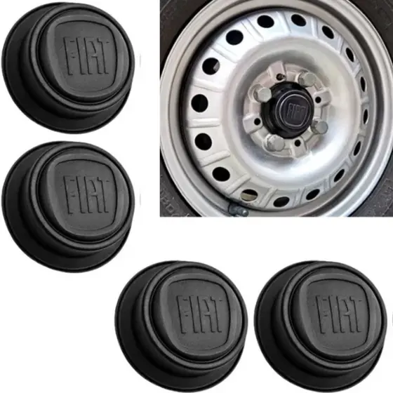 04 calotinhas Copinho Fiat  Uno Fire / Uno Mille / Palio / Palio Wekeend / Elba / Strada / Fiorino / Doblô / Siena / Grand Siena / Mobi / Argo / Idea /