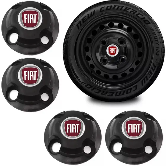 JOGO CALOTINHAS FIAT AROS 13  14  e 15   STRADA DOBLO FIORINO PUNTO PALIO SIENA UNO ARGO MOBI