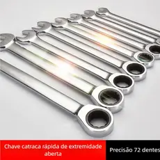 Chave Combinada Catraca Cromo Vanadium Profissional Unidade - Para Oficina e Obra QUEIMA ESTOQUE