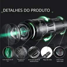Monóculo Telescópio Profissional - Tático Militar Alcance 8km + Capa de Segurança SUPER PROMOÇAO