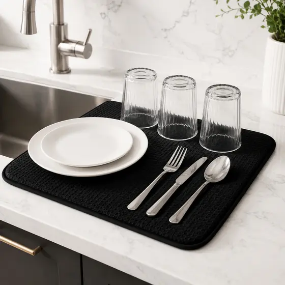 Tapete Escorredor de Louça Absorvente e Antiderrapante para Cozinha 70x35cm