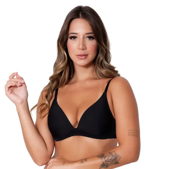 Sutiã Feminino Triângulo de Microfibra Com Bojo