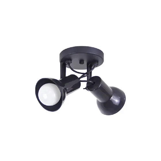 Luminaria de Teto Spot De Sobrepor 2 Direcionável E27 Preto