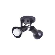 Luminaria de Teto Spot De Sobrepor 2 Direcionável E27 Preto