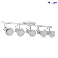 Luminária Trilho Spot 5 Lâmpadas Direcionável Teto E27 Bivolt LED