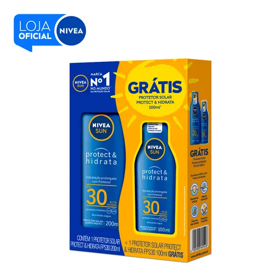 KIT NIVEA Protetor Solar Fps30 200ml + Protetor Fps30 100ml