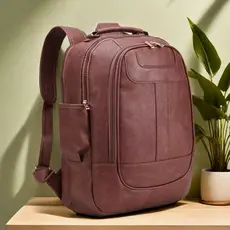Mochila Feminina de Couro Sintético Tamanho Grande Ideal Para Escolar, Trabalho e Viagem