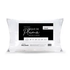 Travesseiro Toque de Pluma 90cm x 50cm Suporte Firme 180 fios Cama King Size Gigante Hotel