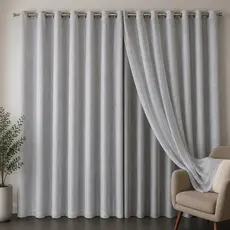 Cortina Blackout Voil Gaze De Linho 3,00 x 2,30 / 2,40 / 2,50 / 2,60 / 2,70 / 2,80 Blecaute