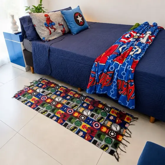 Passadeira G Baby heróis - Tapete quarto infantil
