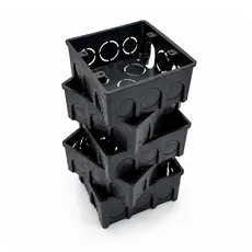 Kit Caixinhas Elétrica Conduíte 4x4 Caixa Preta Reforçada Para Tomada Interruptor Luz Energia