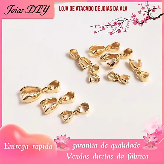 14K banhado a ouro cor-preservando pingente fivela clipe fivela com pendurado fivela de semente de girassol DIY colar jó