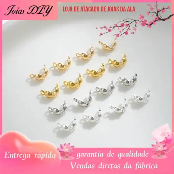 Fecho de Extremidade Banhado a Ouro 14K Acessórios para Pulseira e Colar DIY